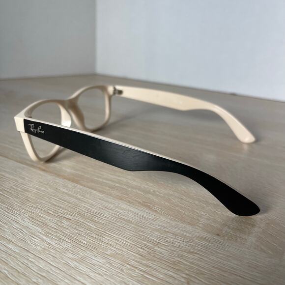 Ray-Ban RB2132 New Wayfarer 875 Sunglasses Frames Only Black Beige 52-18-145 - Picture 9 of 11